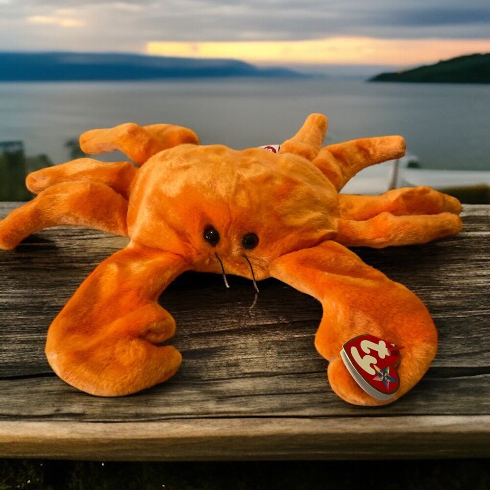 Ty Beanie Buddies Collection Digger The Orange Crab Plush Toy New w/ Tag‎